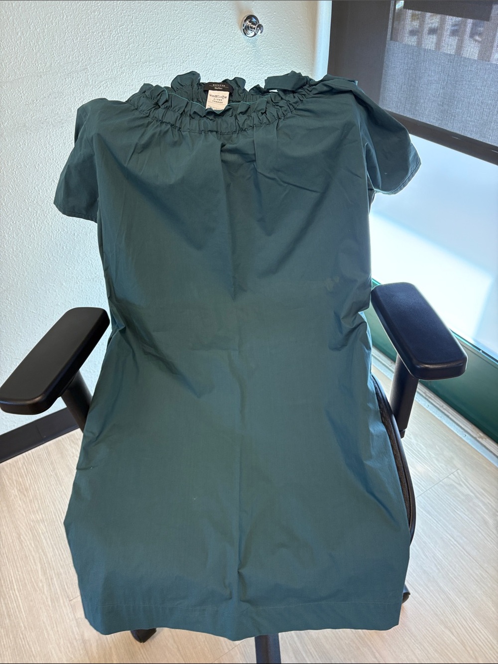 Weekend Max Mara Teal Off-Shoulder Short-Sleeve Jumpsuit